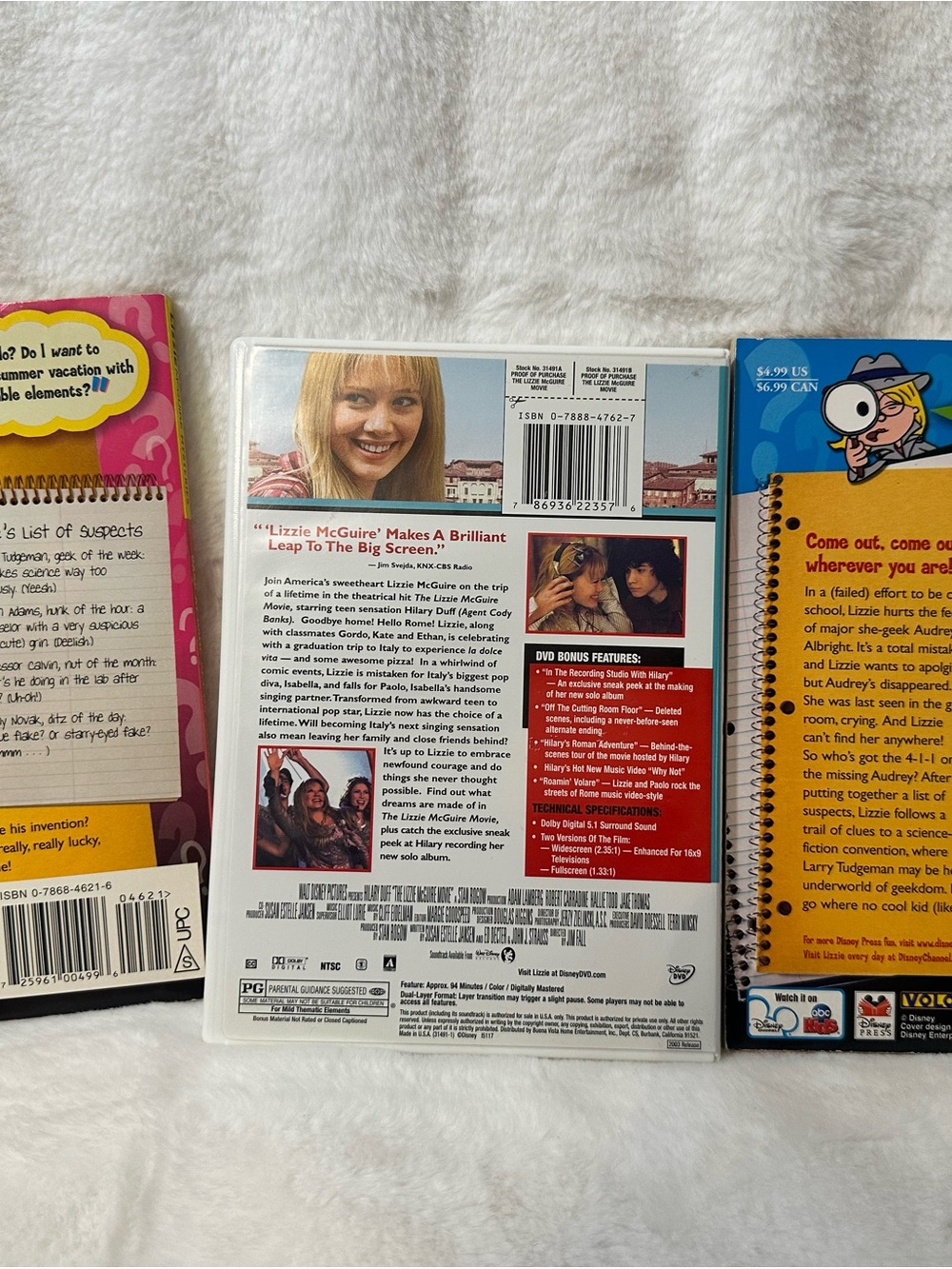 Lizzie McGuire Movie + mystery books